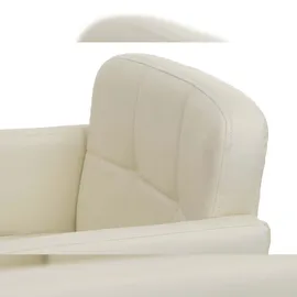 Mendler Esszimmerstuhl Orlando, Küchenstuhl Stuhl mit Armlehne, Kunstleder Chrom