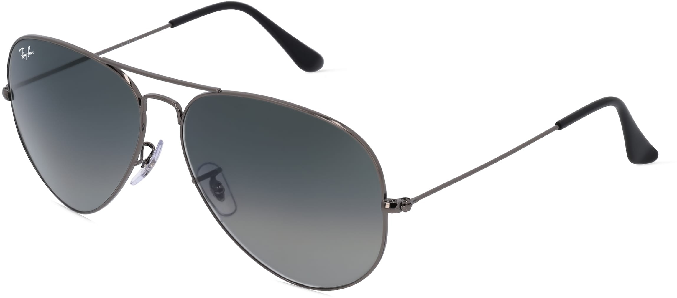 Ray-Ban RB 3025 AVIATOR Unisex-Sonnenbrille Vollrand Pilot Metall-Gestell, grau