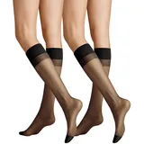 Hudson Damen Kniestrümpfe Simply 20 To Go 2-Pack druckfreier Bund 20 DEN Black 0005 ONESIZE