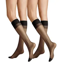 Hudson Damen Kniestrümpfe Simply 20 To Go 2-Pack druckfrei 20 Den Black 0005 ONESIZE