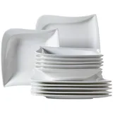 Mäser Tafelservice Geschirr-Set La Musica (12-tlg), 6 Personen, Porzellan, Teller Set, weiß, Made in Germany, 12 Teile, für 6 Personen weiß