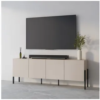 INOSIGN Petits-meubles - TV-Möbel Bérénice mit 4 Türen, Kaschmir und Schwarz, 204cm