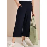 Cecil Style Neele High Waist Wide Leg Hose Blau M