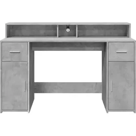 vidaXL Gaming-Tisch Betongrau