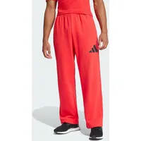 adidas Essentials Wide Leg 3 Bar Logo Joggers Pure Ruby / Black M