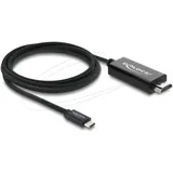 DeLock USB Type-C zu HDMI Kabel DP Alt Mode 4K 60 Hz 2 m Schwarz