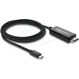 DeLock USB Type-C zu HDMI Kabel DP Alt Mode 4K 60 Hz 2 m Schwarz