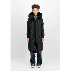 Alpha Industries Long Fishtail Jacke - Black - XS