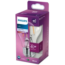 Philips LED Classic E27 4.3W 470lm, klar, Warmweiß