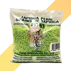 Grüne Tapiokaperlen - Tapioka green Dessert Pearls - Cock Brand - 454.0g