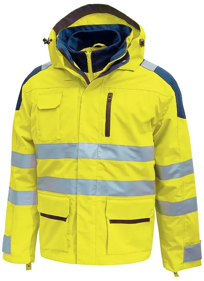 U-Power Jacke Backer Arbeitsjacke Warnschutzjacke - yellow fluo - 3XL
