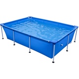Avenli Frame Stahlrahmenpool Rechteckig 258 x 179 x 66 cm Blau mit Reparaturaufkleber und Anleitung