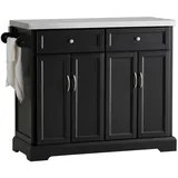 SoBuy Kücheninsel Schwarz