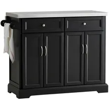 SoBuy Kücheninsel Schwarz