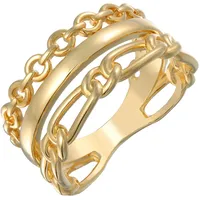 Elli Ring Damen Stapel Glieder Set Goldfarben