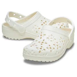 Crocs Classic Floral Cut Out Clog Beige 39
