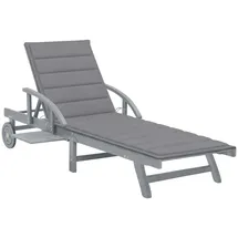 vidaXL Sonnenliege 200 x 68 x 86 cm Grau