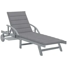 vidaXL Sonnenliege 200 x 68 x 86 cm Grau