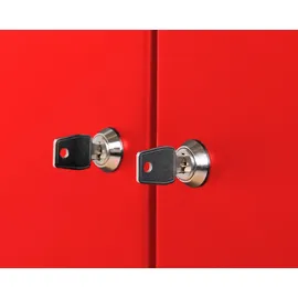 Ondis24 Hängeschrank ONDIS24 "Ben", rot, B:80cm H:60cm T:20cm, Schränke, Hängeschrank, 2-türig, abschließbar