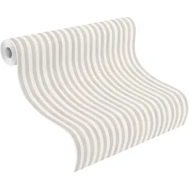 Rasch Textil Rasch Vliestapete Bambino XIX 252767 Streifen Hellgrau 10,05 m x 0,53 m