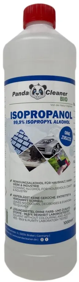 Preisvergleich Produktbild PandaCleaner Isopropanol - Isopropylalkohol - Für Haushalt, Handwerk & Industrie Reinigungsalkohol (1-St. 1000ml Rückstandslose Reinigung) weiß