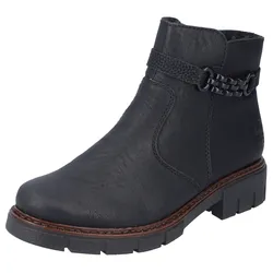 Winterstiefelette RIEKER, Damen, Gr. 39, schwarz, Lederimitat, klassisch, Schuhe, mit Warmfutter ausgestattet