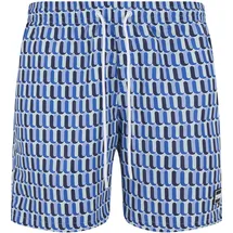 URBAN CLASSICS Badeshorts Urban Classics Pattern Swim Short Blau XL