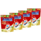 Somat Gold Spülmaschinen Tabs (4 x 80 Tabs), Geschirrspül Tabs für strahlend sauberes Geschirr auch bei niedrigen Temperaturen, Extra-Kraft gegen Eingebranntes