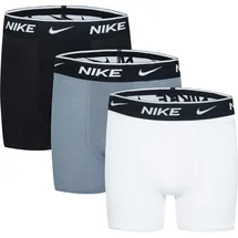 Nike Boxershorts NIKE SPORTSWEAR "für Jungs", Mädchen, Gr. M134140, 3 Stk., schwarz-weiß (schwarz, weiß), Jersey, Obermaterial: 95% Baumwolle, 5% Elasthan, Unterhosen, Kinder Unterhose aus Baumwolle