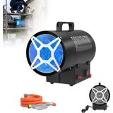 XMTECH 15kW Gasheizgebläse, Gas Heizgerät mit Druckregler und Überhitzungsschutz, Gasheizer für Gasflasche, für Werkstätten, Maschinenwartung...