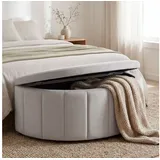 Tectake Polsterbank Moon Samtoptik Taupe 108 x 48 x 38,5 cm