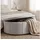 Tectake Polsterbank Moon Samtoptik Taupe 108 x 48 x 38,5 cm