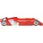 vidaXL Autobett Rennwagen 90 x 200 cm rot
