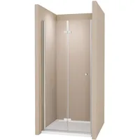 Emke Duschtrennwand, Chrom, Glas, Rechteckig, 100x185 cm, Badezimmer, Baden & Duschen, Duschtüren