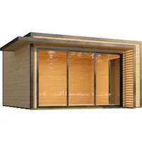 Weka Design Gartenhaus Pure Garden Amberley mit Aluminium-Schiebetür -