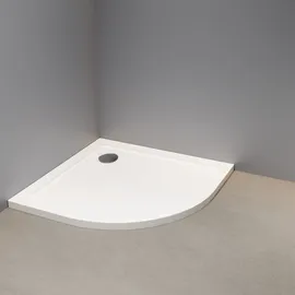 WELLTIME Duschwanne WELLTIME "Summer", weiß viertelrund, B:90cm H:4cm T:90cm, Duschwannen, Extra flache Duschtasse in verschiedenen Größen- auch für Rundduschen.