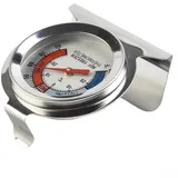 Kühlschrank-Gefrierschrank-Thermometer aus Edelstahl mit großem Zifferblatt, Temperaturüberwachungsgerät für Küche, Zuhause, Lagerung, keine Batterie erforderlich