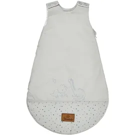 Sterntaler Babyschlafsack 62/68 Dino Rexi - Schlafsack leicht wattiert aus weichem Polycotton - mit 2-Wege Reißverschluss & Druckknöpfen an Schulter, graublau