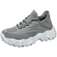 Orthopädische Schuhe Sneaker Damen Ergonomischer Schmerzlinderungs Sommer Barfußschuhe Leicht Atmungsaktive Lässige Bequeme Outdoor Sportschuhe Turnschuhe Laufschuhe Damen Sneaker (Grey, 39) - 39 EU