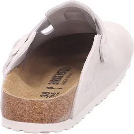 Birkenstock Boston Suede Holzschuhe Antique White 40