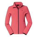 Schöffel Damen Fleece Jacket Schiara L, warme Fleecejacke mit Stretch, schnell trocknende Funktionsjacke mit Stehkragen, geranium, 42