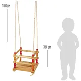 Small Foot Company small foot Kleinkindschaukel aus Holz, fördert das Gleichgewichtssystem, Outdoor/Indoor, ab 18 Monaten, 1049