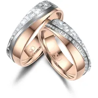 Partnerring MARRYA Gr. 54, damen ring, weiß, grau, gold, silber, Fingerringe, Damen, 54
