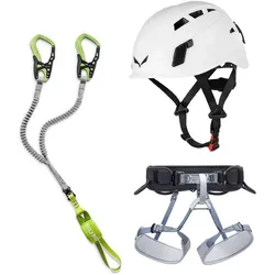 Klettersteig Komplettset Edelrid Cable Comfort VI + Petzl Corax + Salewa Toxo Helm white 2