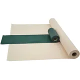 Fachhandel für Vliesstoffe Sensalux Kombi-Set 1 Tischdeckenrolle 1,5m x 25m + Tischläufer 30cm (Farbe nach Wahl) Rolle Creme Tischläufer grün