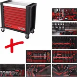 KS Tools Performanceplus Werkstattwagen-Satz P25 mit 564 Werkzeugen für 8 Schubladen