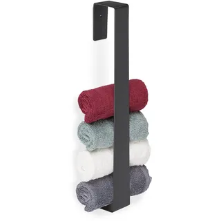 Relaxdays Handtuchstange ohne Bohren Schwarz