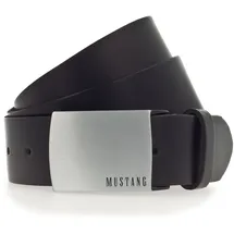 Mustang Koppelgürtel Leder 4 cm schwarz 90