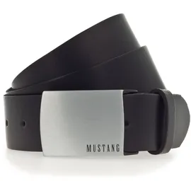 Mustang Koppelgürtel Leder 4 cm schwarz 90