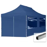 TOOLPORT Faltpavillon Economy 3 x 6 m inkl. 4 Seitenteile blau 59020